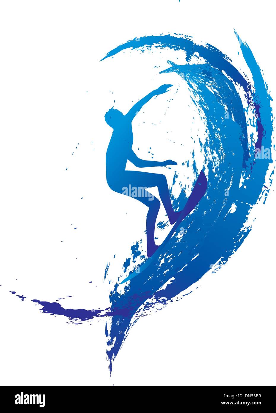 Pazifische Surfer-Vektor-Grafik-design Stock Vektor