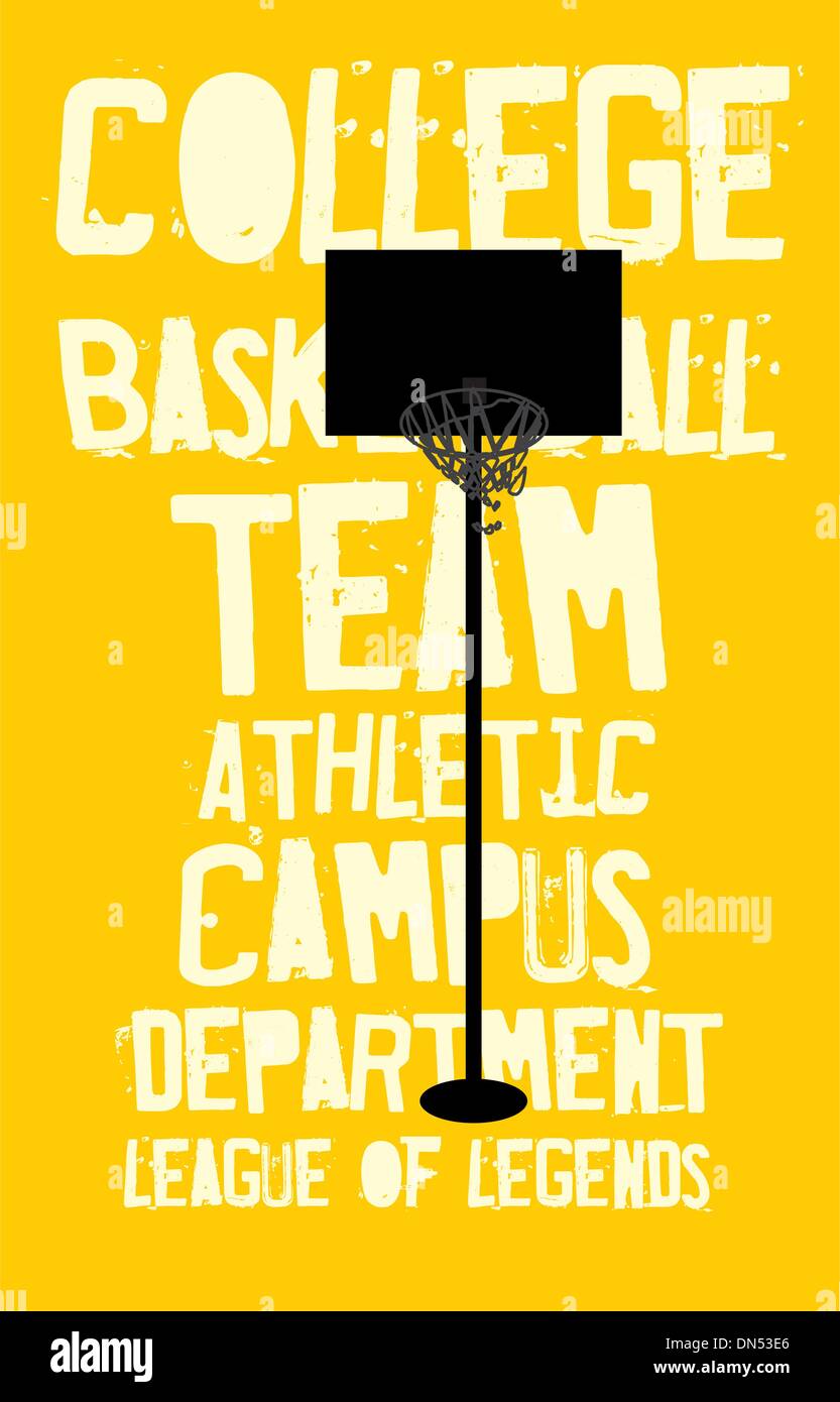 College Basketball Sport Vektorgrafiken Stock Vektor