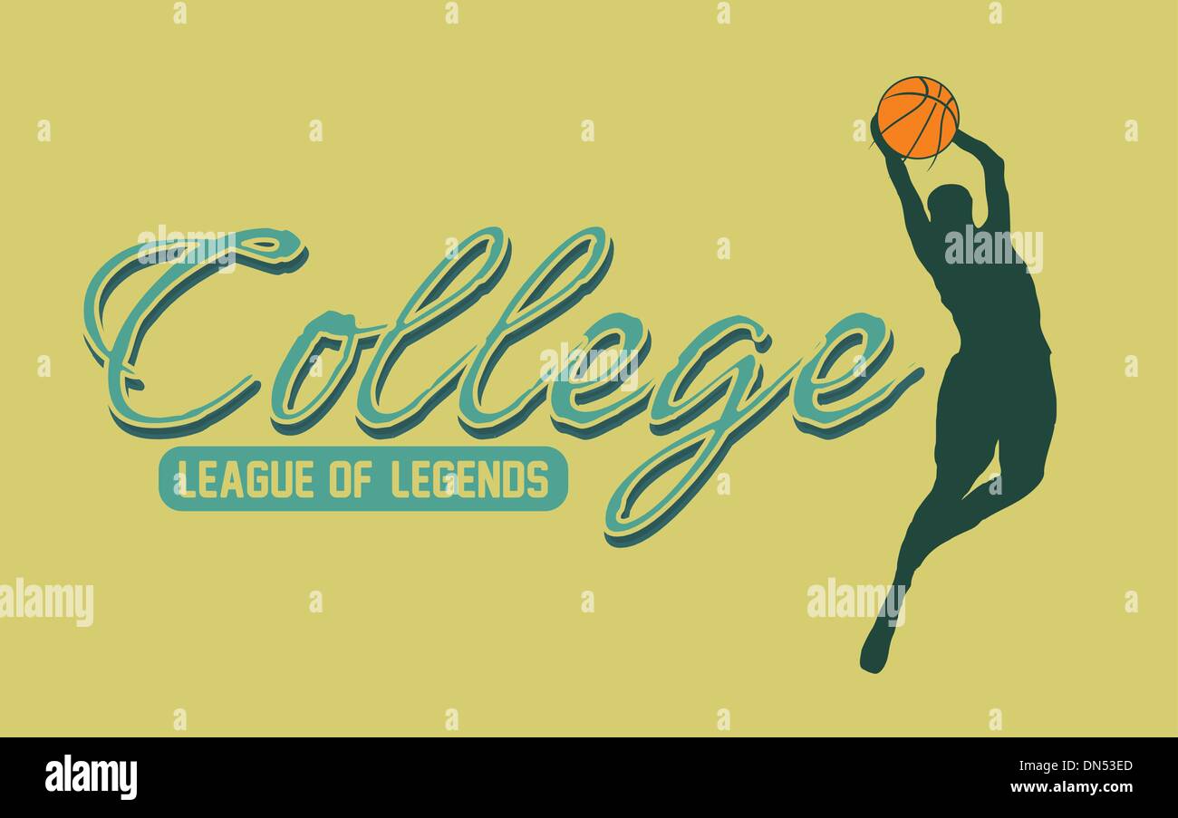 College Basketball Sport Vektorgrafiken Stock Vektor