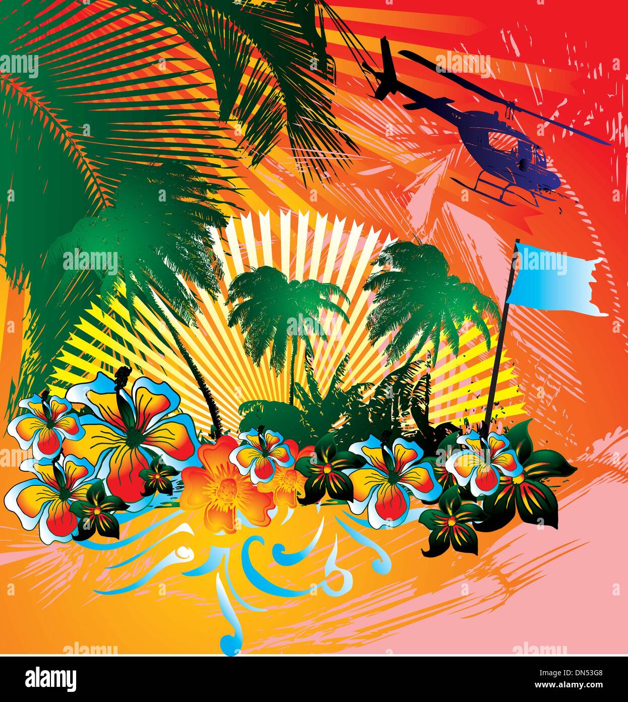 Pazifische Surfer-Vektor-Grafik-design Stock Vektor