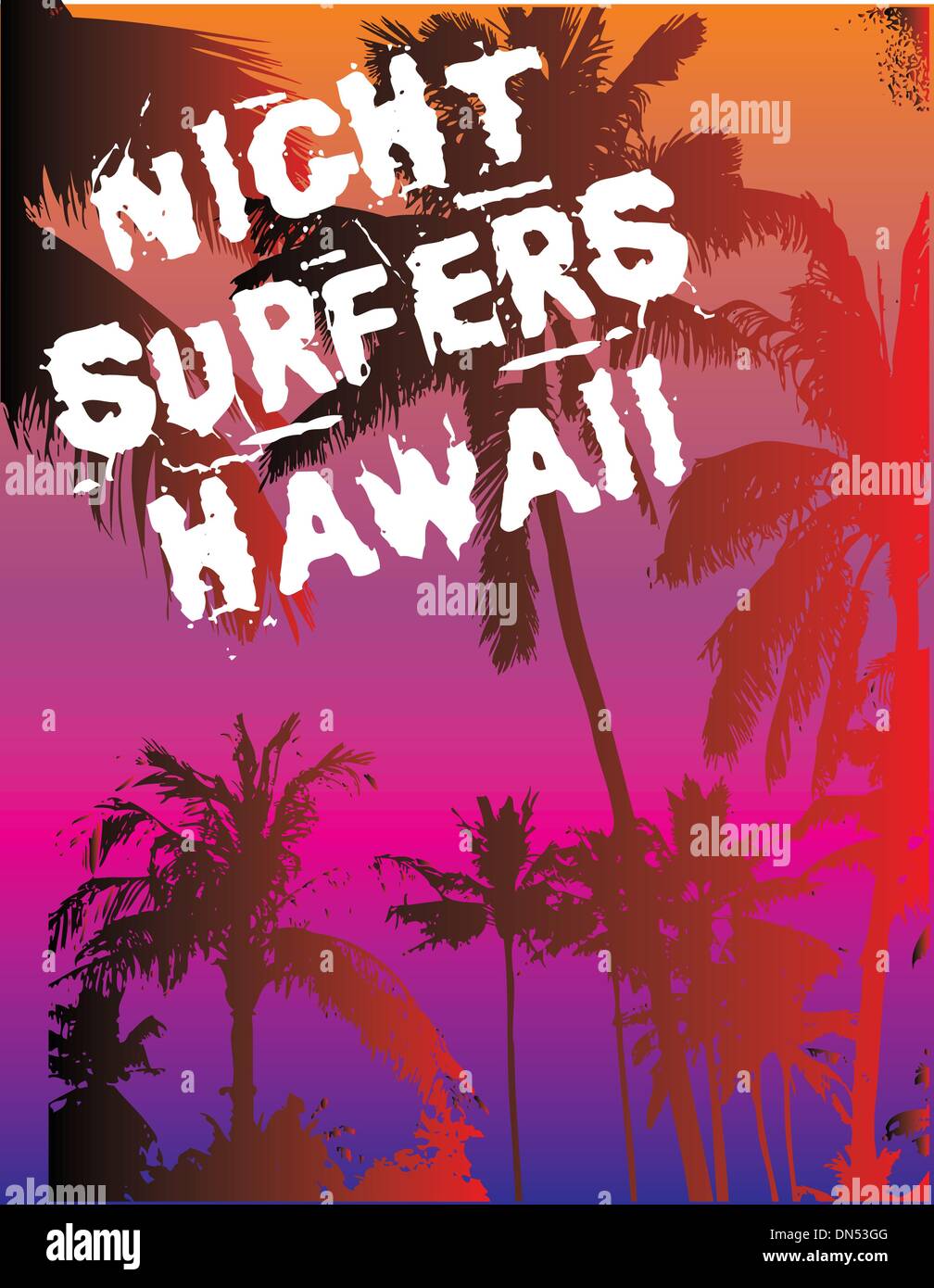 Pazifische Surfer-Vektor-Grafik-design Stock Vektor