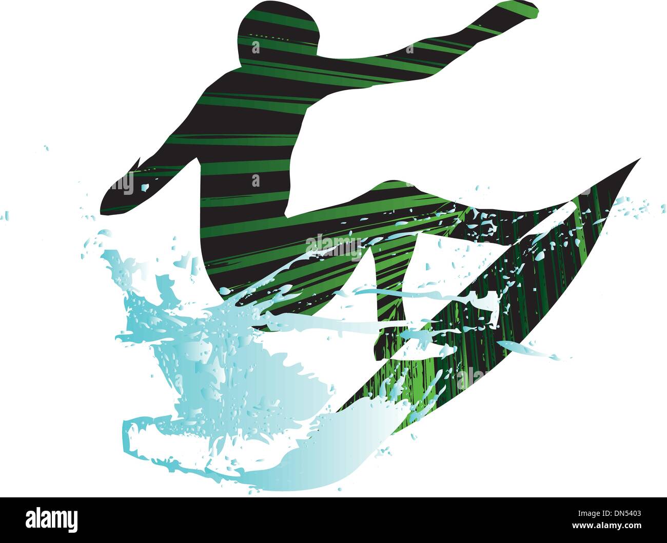 Pazifische Surfer-Vektor-Grafik-design Stock Vektor