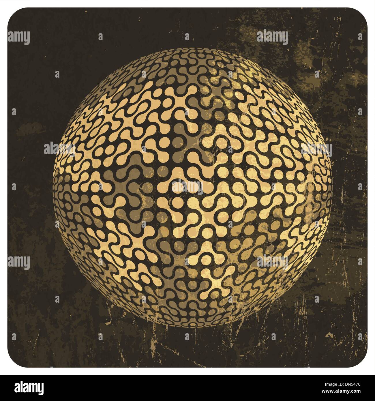 Grunge-Darstellung der weltweiten Verbindungen. Vektor Stock Vektor