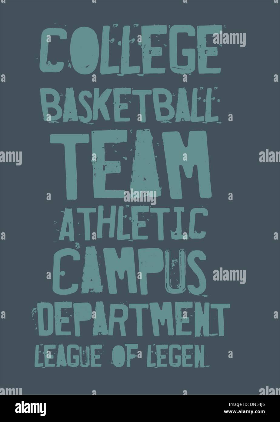 College Basketball Sport Vektorgrafiken Stock Vektor