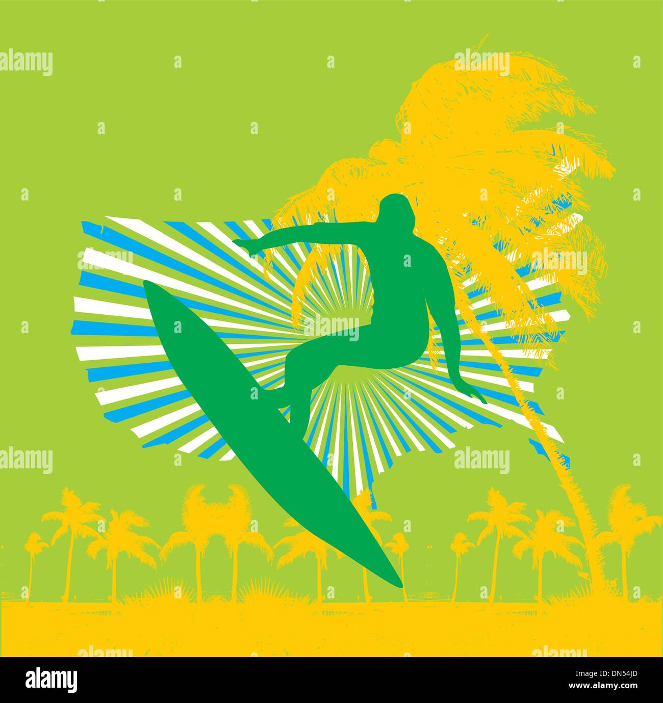 Pazifische Surfer-Vektor-Grafik-design Stock Vektor