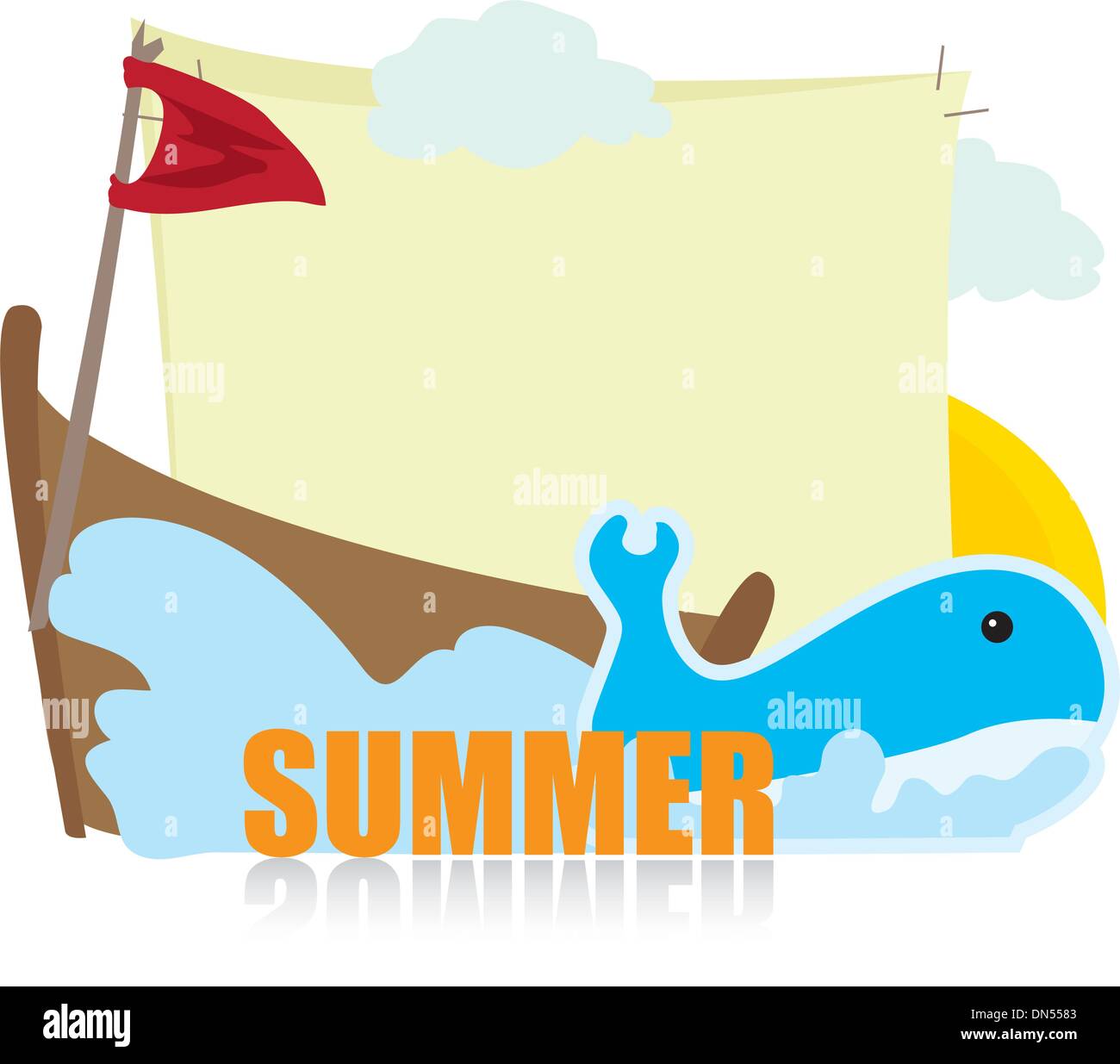 Sommer-Serie Hintergrund Stock Vektor