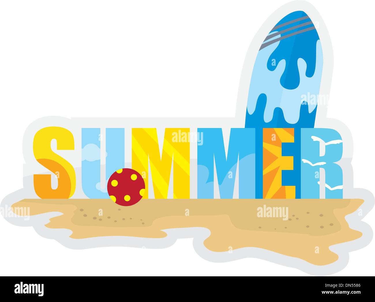 Sommer-Serie Hintergrund Stock Vektor