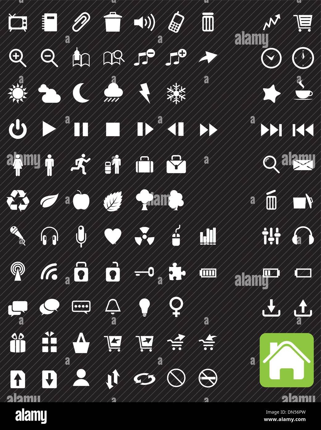 Über hundert Website Icons Stock Vektor