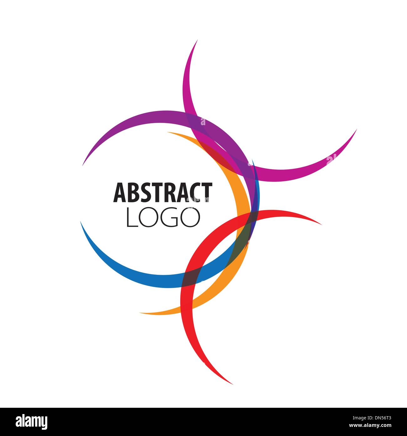 abstrakte farbige Kreise-logo Stock Vektor