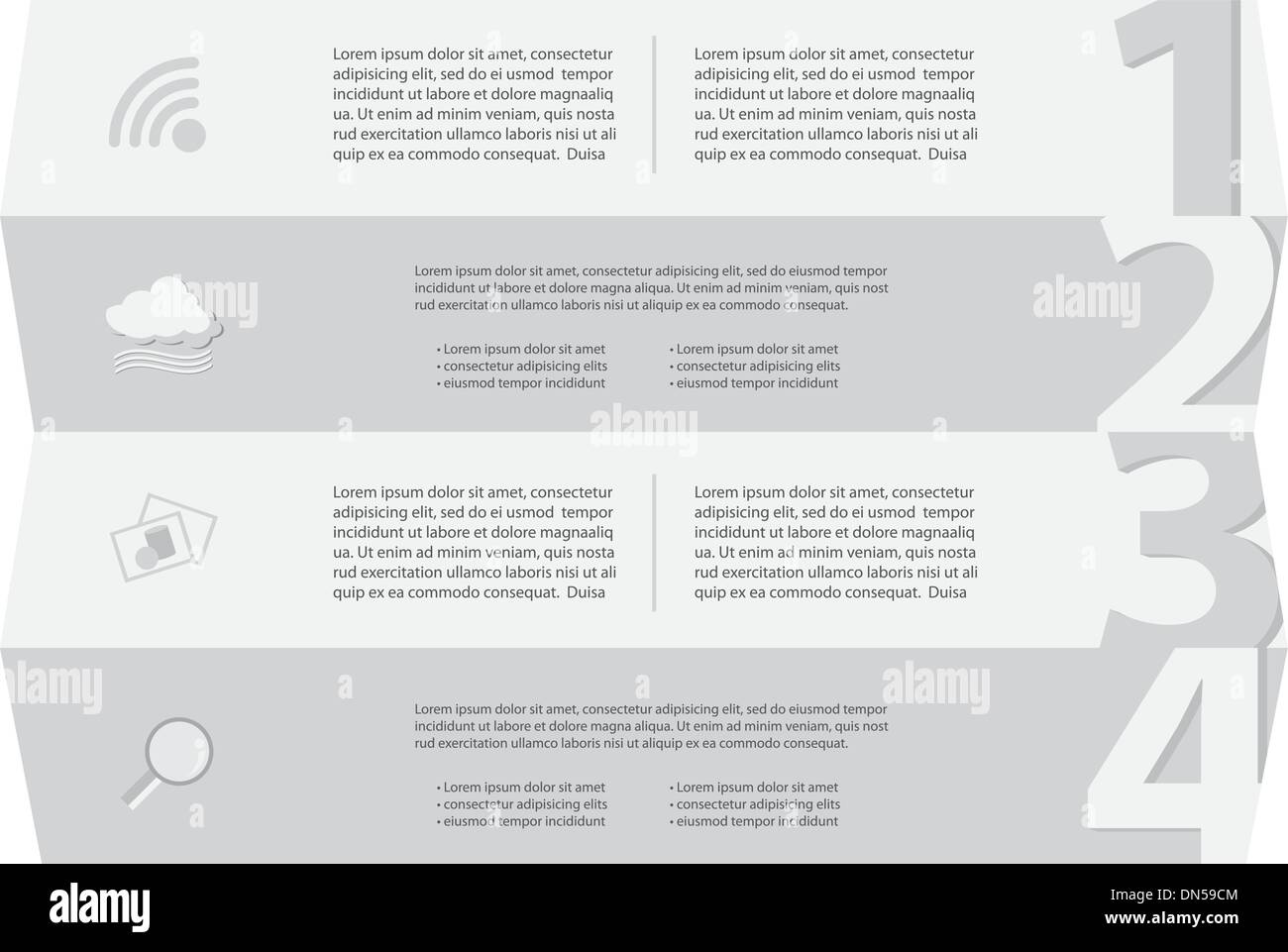 Infografik-Datenliste Stock Vektor