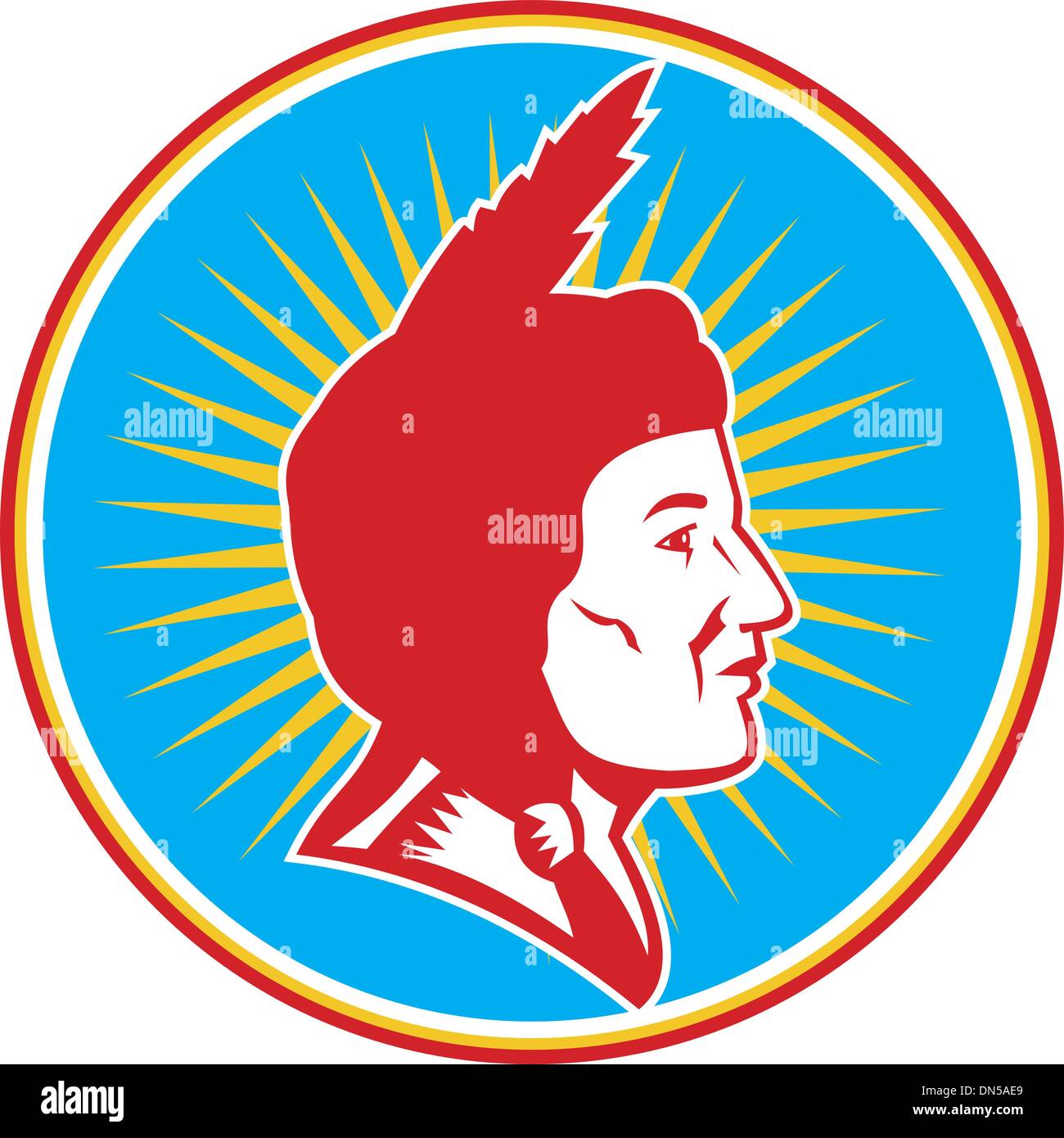 Native American Indian Squaw Frau Stock Vektor