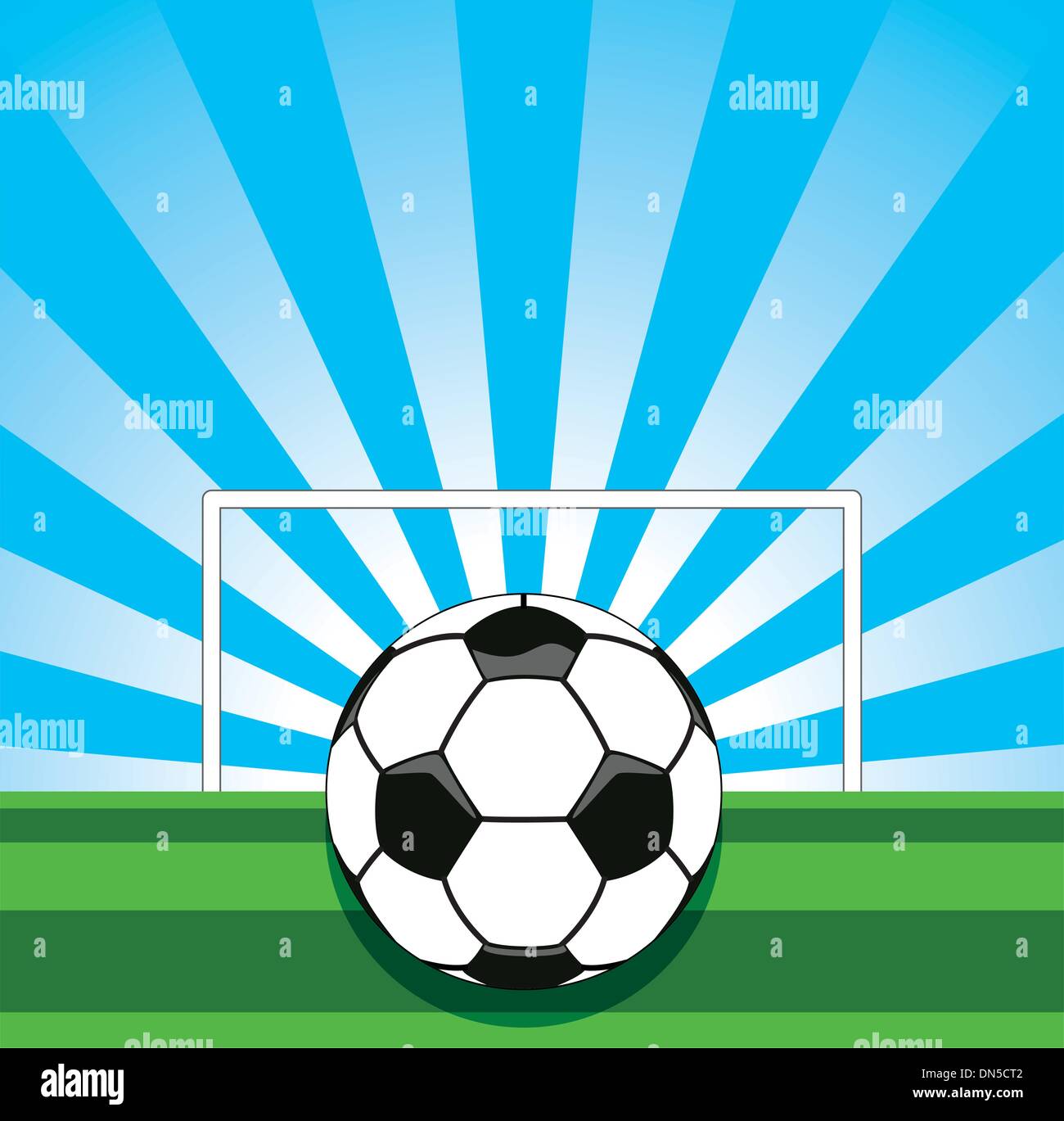 Vektor-Fußball auf dem Feld Stock Vektor