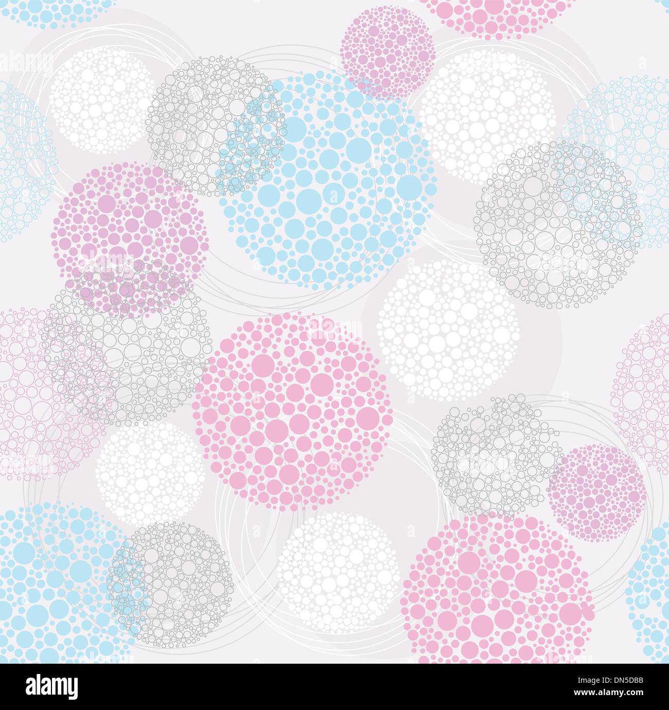 Abstrakte niedlich nahtlose gepunkteten Kreis Hintergrundmuster. Stock Vektor