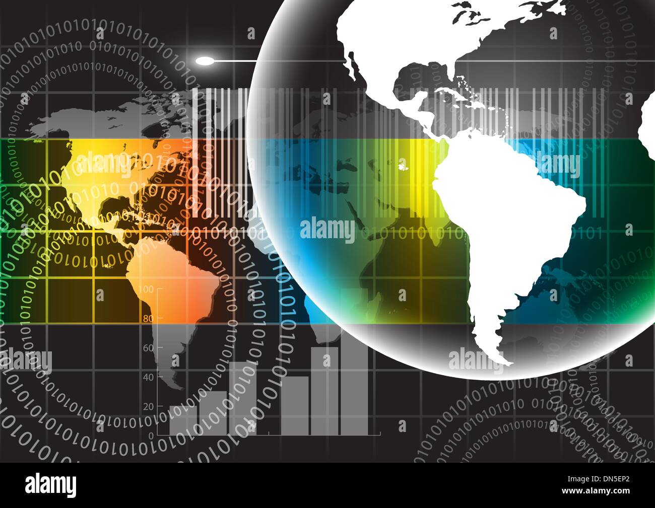 Globus-Vektor und Technologie-Hintergrund. EPS10 Stock Vektor