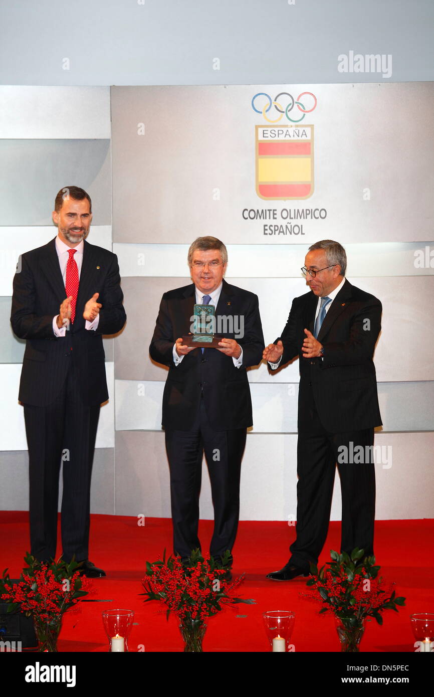 Präsident des Internationalen Olympischen Komitees, Thomas Bach, Sonderpreis Galordonado "Samaranch". Stockfoto