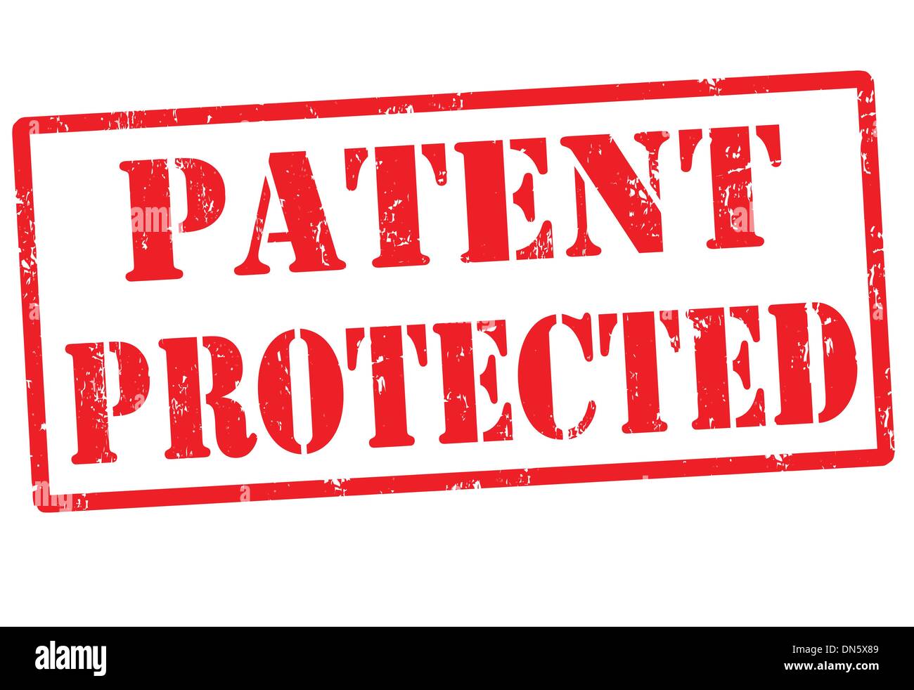 Patent geschützte Stempel Stock Vektor
