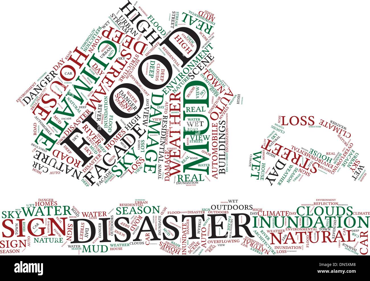 Symbol-Piktogramm-Vektor-Illustration zu überfluten. Stock Vektor