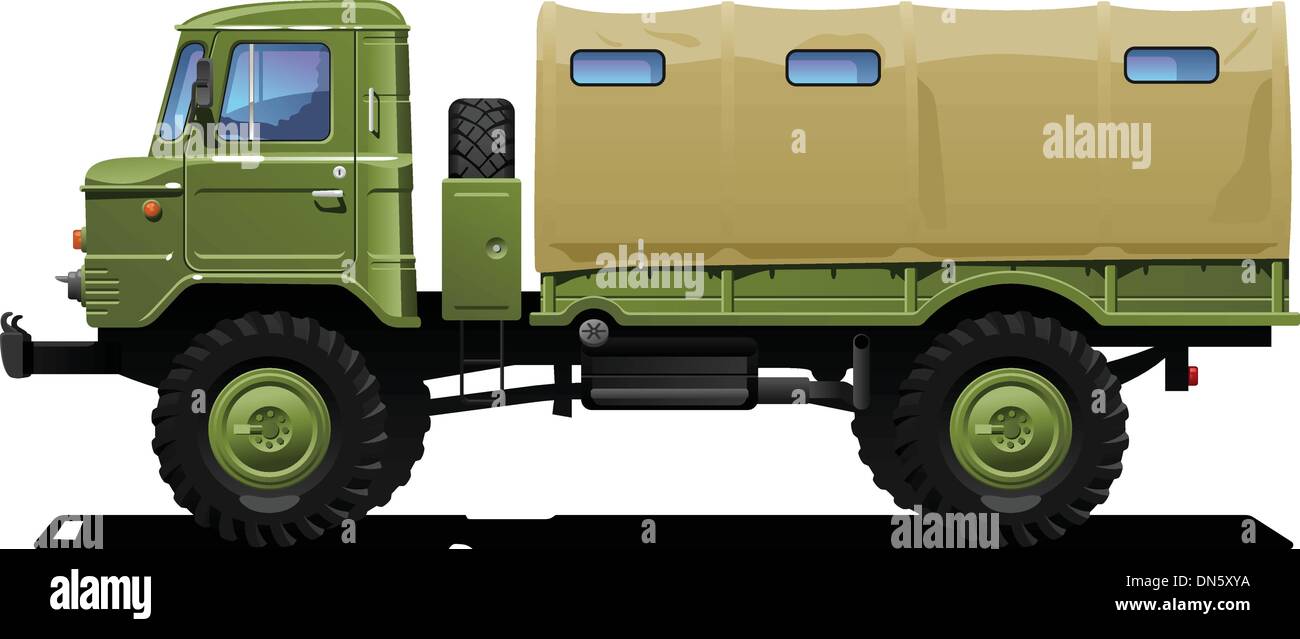Militär-LKW Stock Vektor