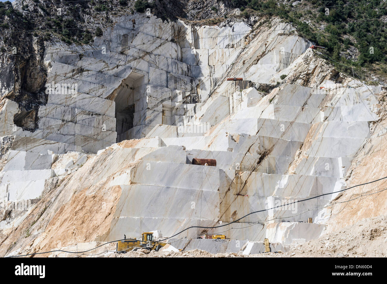 Marmorbrüche in Carrara, Provinz Massa-Carrara, Toskana, Italien Stockfoto