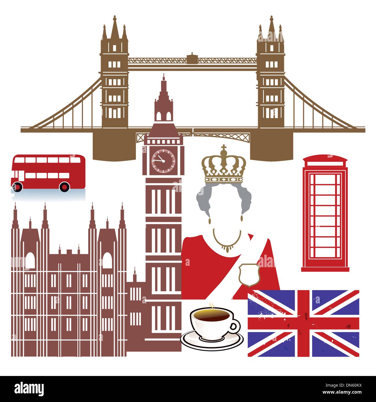 England-set Stock Vektor