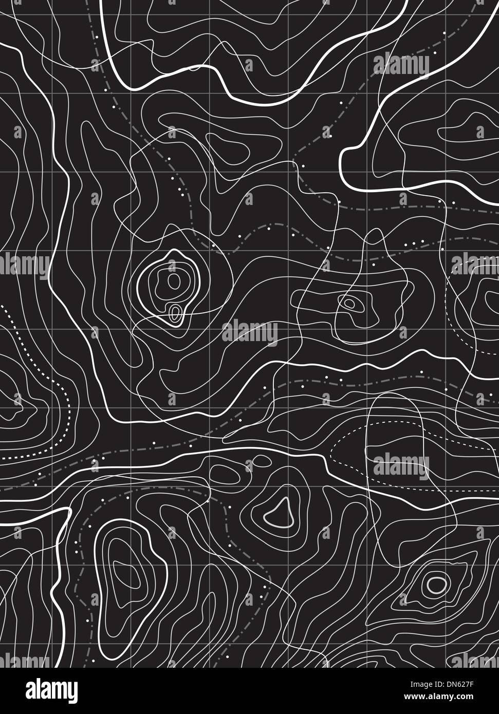 abstrakte topografische Vektorkarte Stock Vektor