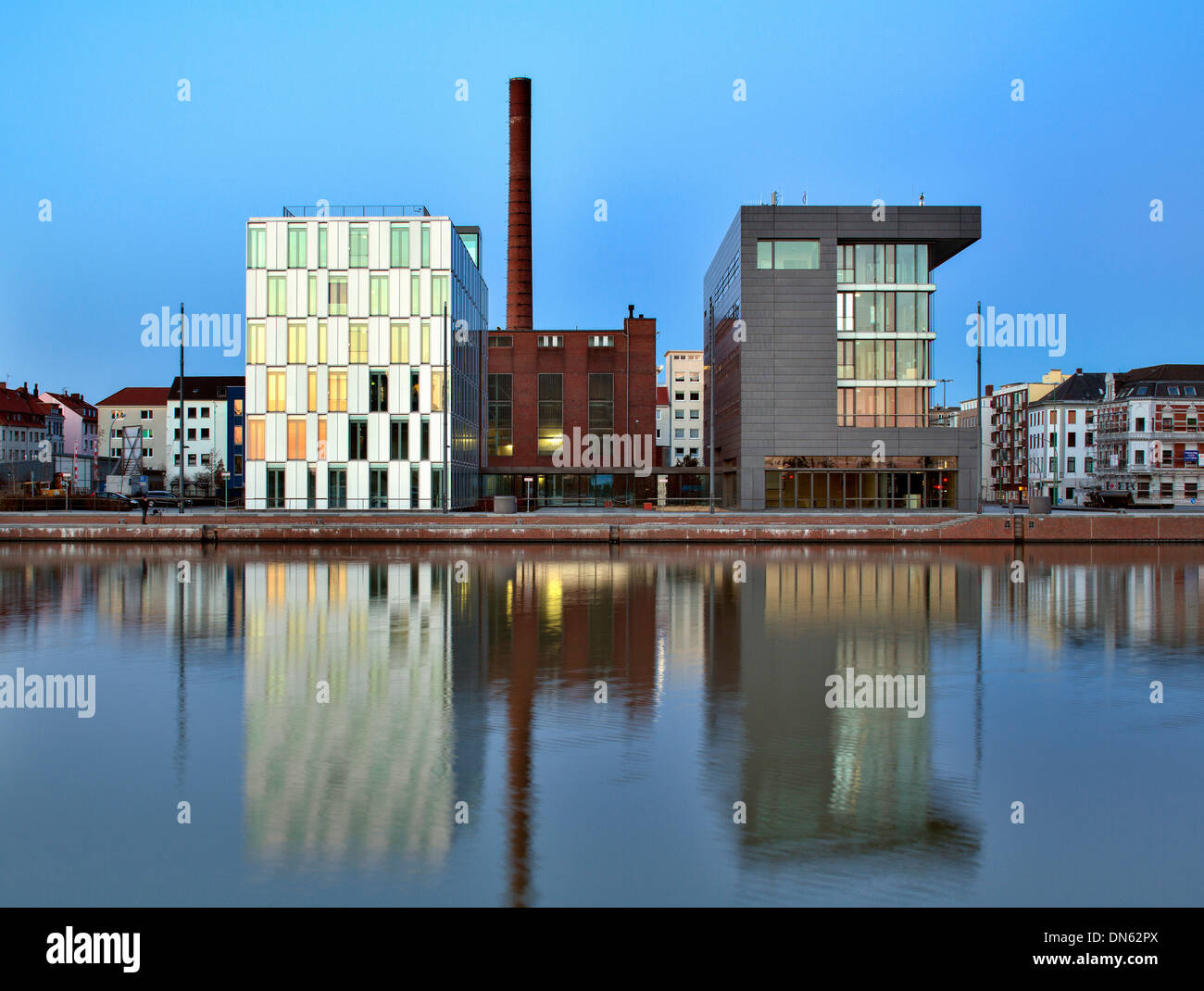 T.i.m.e.Port Bremerhaven, Technologiezentrum, Gebäude Nr. 2 und 3 im Entwicklungsbereich New Port Havenwelten Viertel Stockfoto