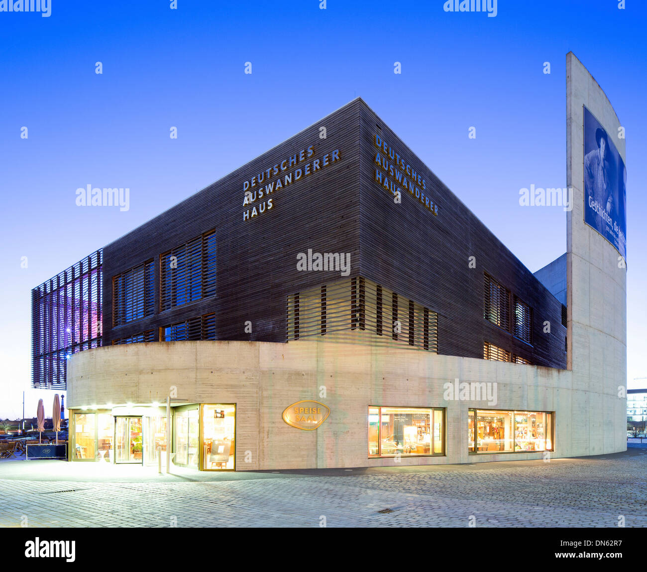 Deutsche Auswandererhaus, New Port, Havenwelten Viertel, Bremerhaven, Bremen, Deutschland Stockfoto