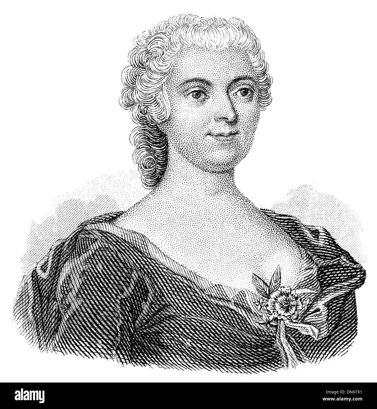 Friederike Caroline Neuber, genannt sterben Neuberin, 1697-1760, eine deutsche Schauspielerin und Theaterregisseurin. Sie ist eine von den meisten famo Stockfoto