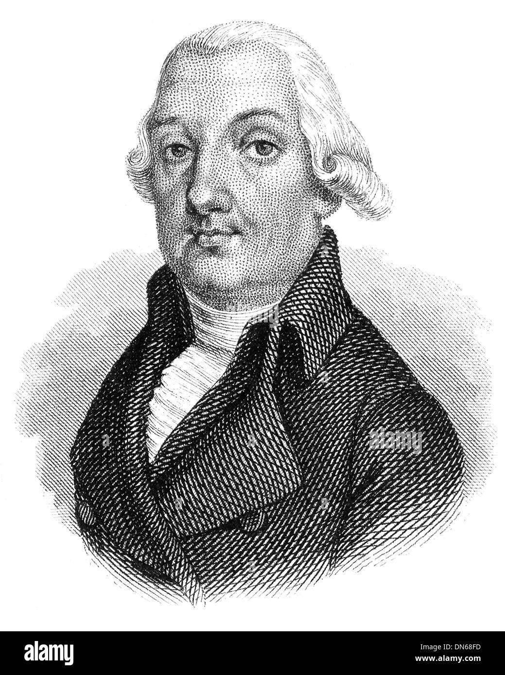 Porträt von Franz Joseph Hartleben, 1740-1808, ein deutscher Jurist, Stockfoto