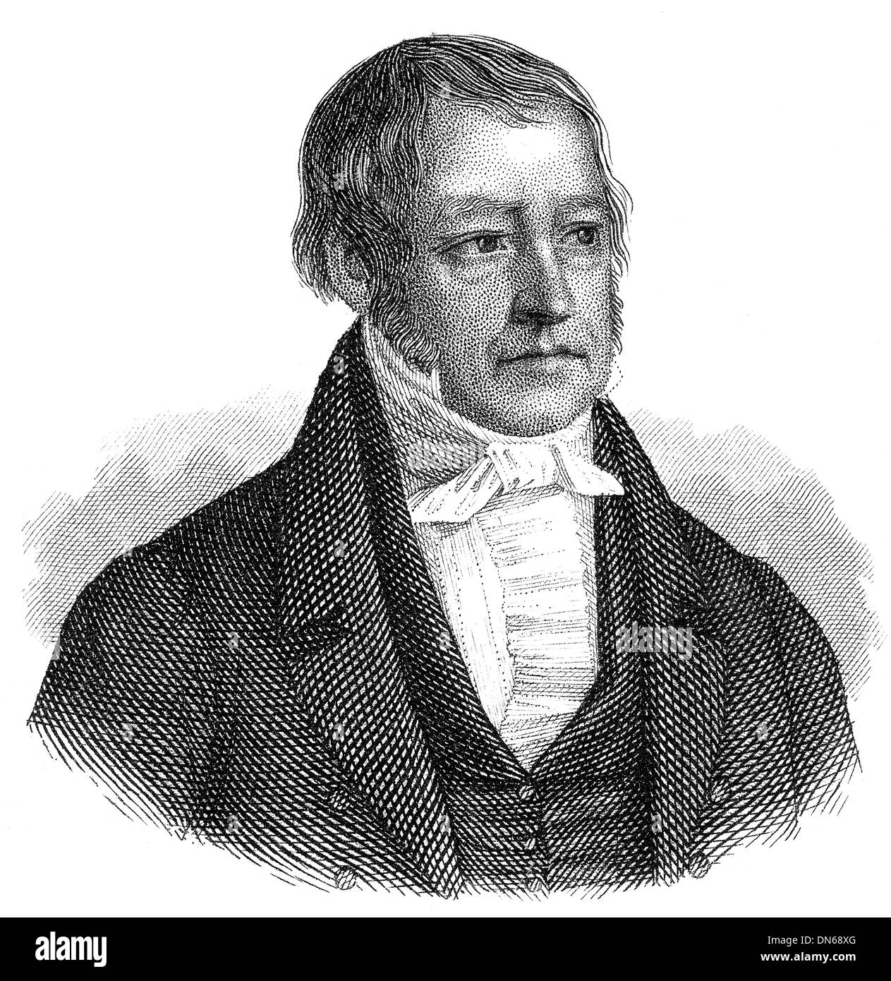 Georg Wilhelm Friedrich Hegel, 1770-1831, ein deutscher Philosoph des deutschen Idealismus, Stockfoto