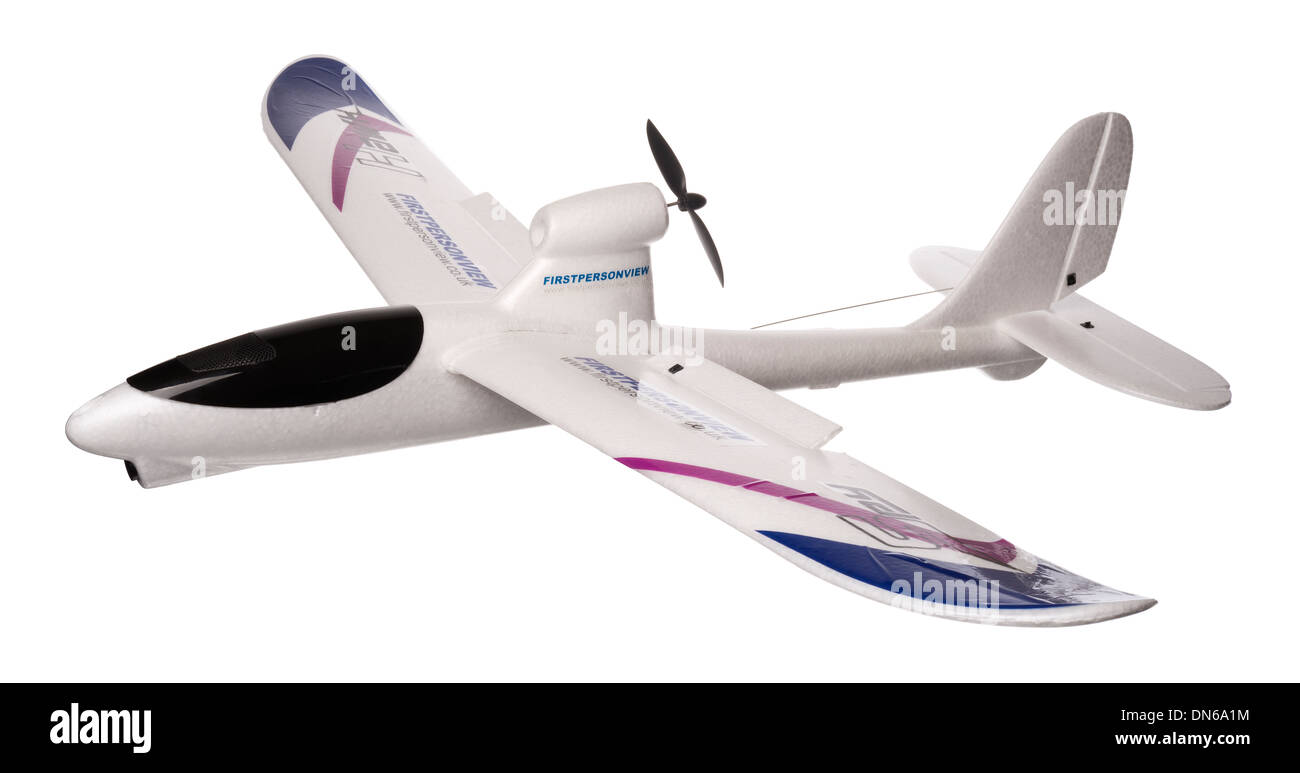 ferngesteuerte Spielzeug Flugmodelle mit einem Elektromotor. Hergestellt aus Polystyrol. Stockfoto