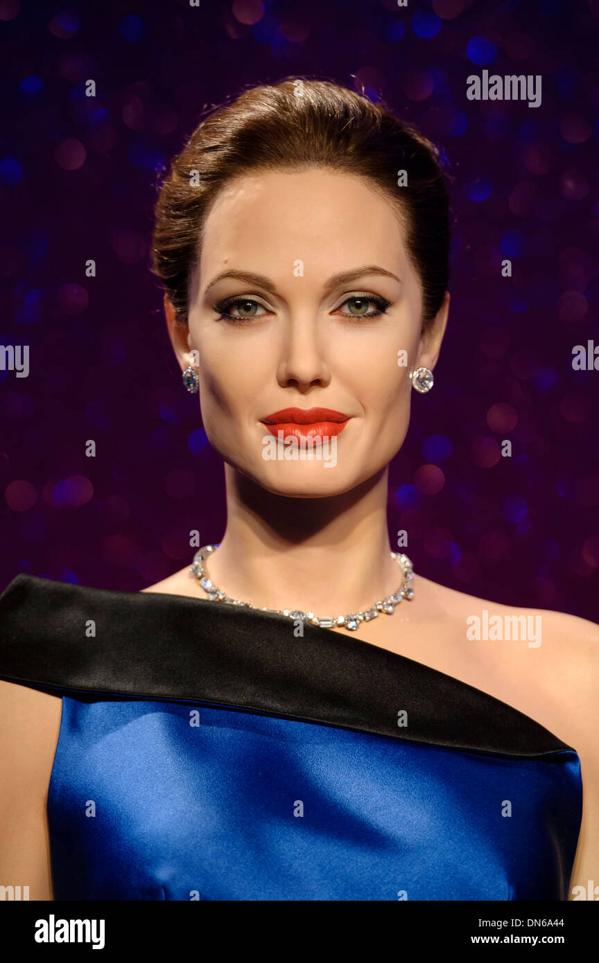 Das Wachsfigurenkabinett von Brad Pitt und Angelina Jolie bei Madame Tussauds London. Stockfoto