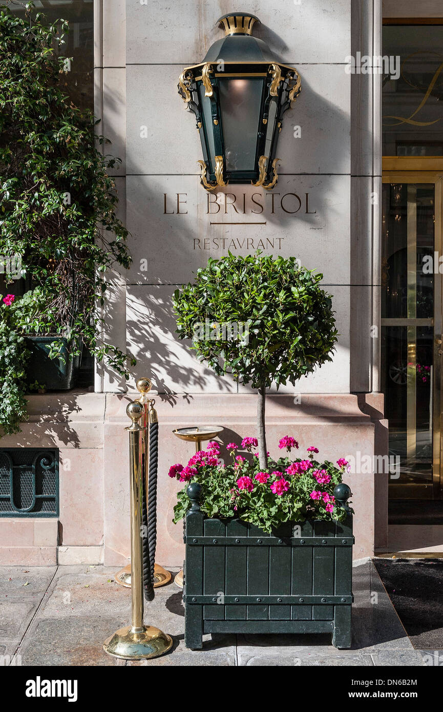 Hotel "Le Bristol" in Paris Stockfoto