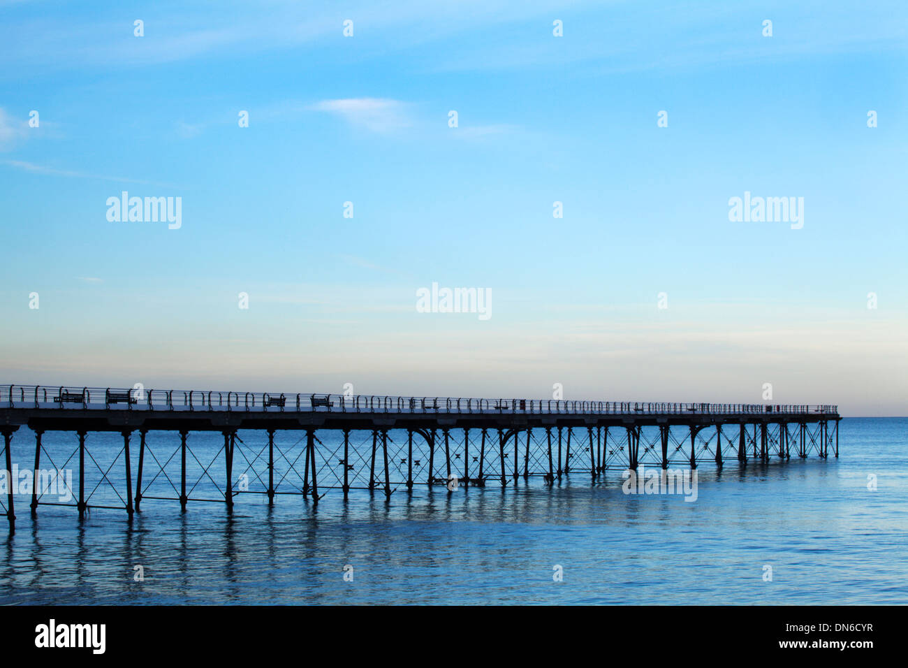 Saltburn Pier auf einen Winter am Nachmittag Saltburn vom Meer Redcar und Cleveland England Stockfoto