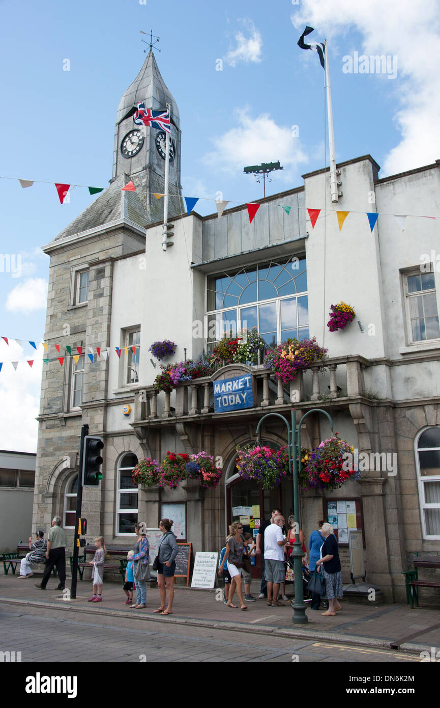 Markthalle der Stadt Wadebridge Cornwall UK Stockfoto