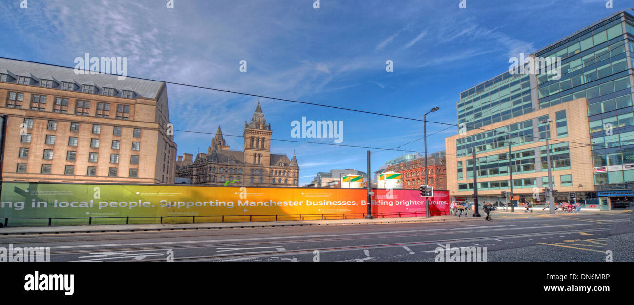 Moseley St Manchester Standort der neuen Straßenbahn Korridor England UK Stockfoto