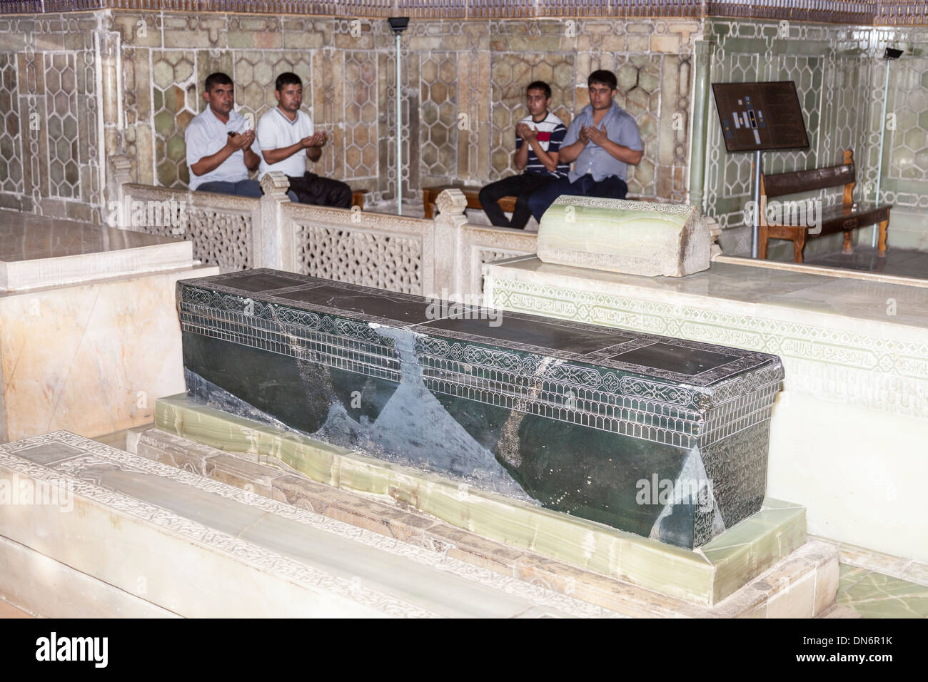 Timurs Grab, Gur Emir Mausoleum, auch bekannt als Gur Amir, Guri Amir, Gur-E Amir und Gur-ich Amir, Samarkand, Usbekistan Stockfoto