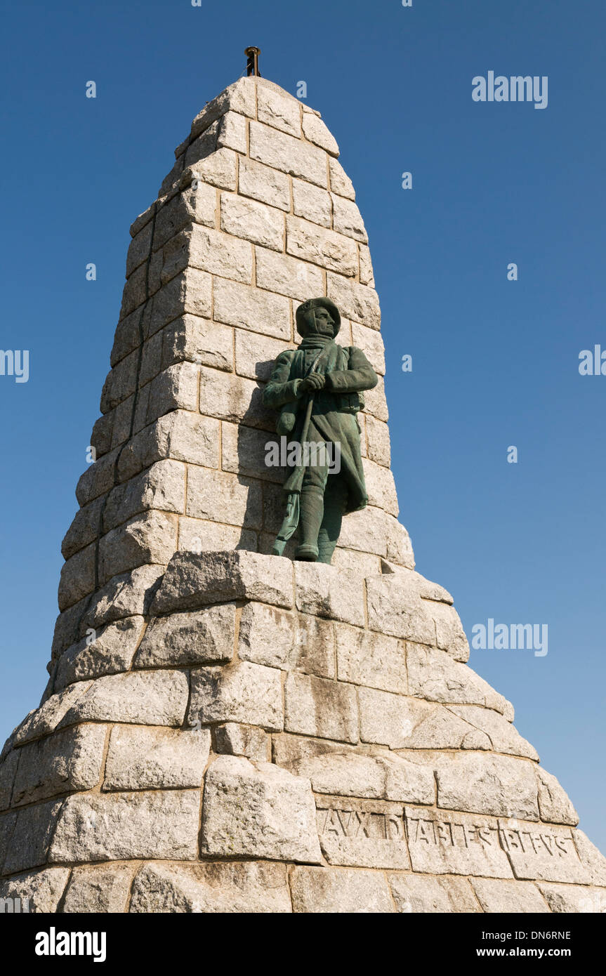 Elk213-2984v Frankreich, Elsass, Route des Kretas, Grand Ballon, Statue des französischen Partisanen Stockfoto
