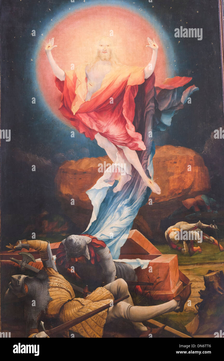 Elk213-2915v Frankreich, Elsass, Colmar, Unterlinden Museum, Altar Altarbild Stockfoto