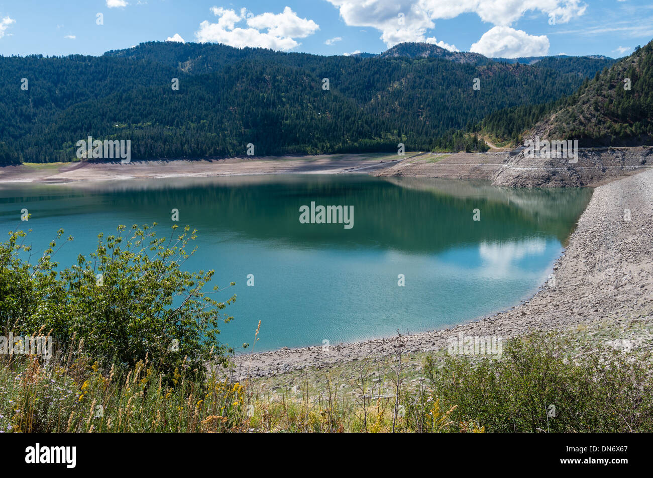 Palisades Reservoir liefert Wasser zur Bewässerung, der Snake River Plain in Idaho Stockfoto