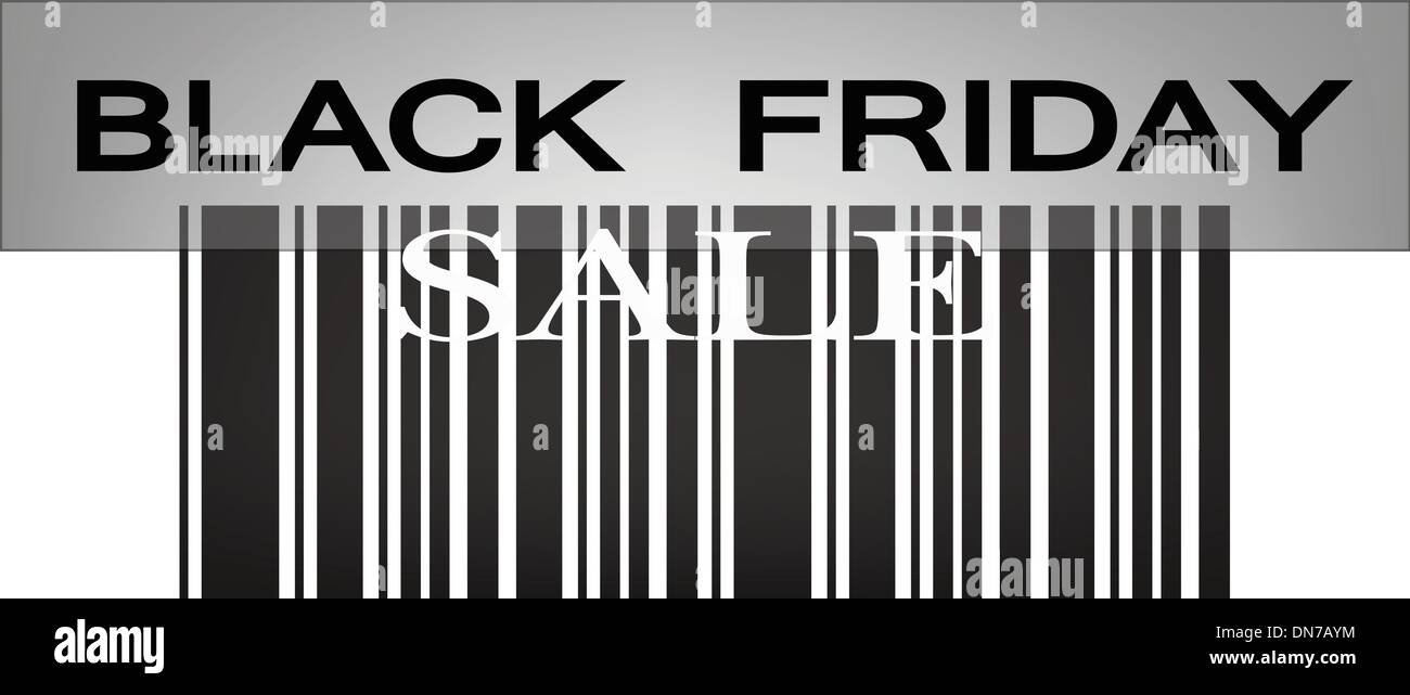 Black Friday-Barcode für Sonderpreis Produkte Stock Vektor