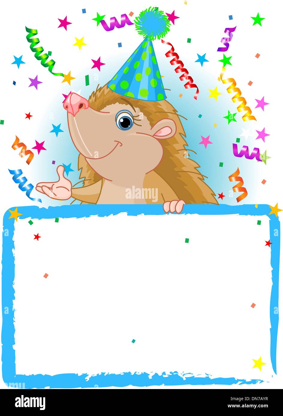 Baby Igel Geburtstag Stock Vektor