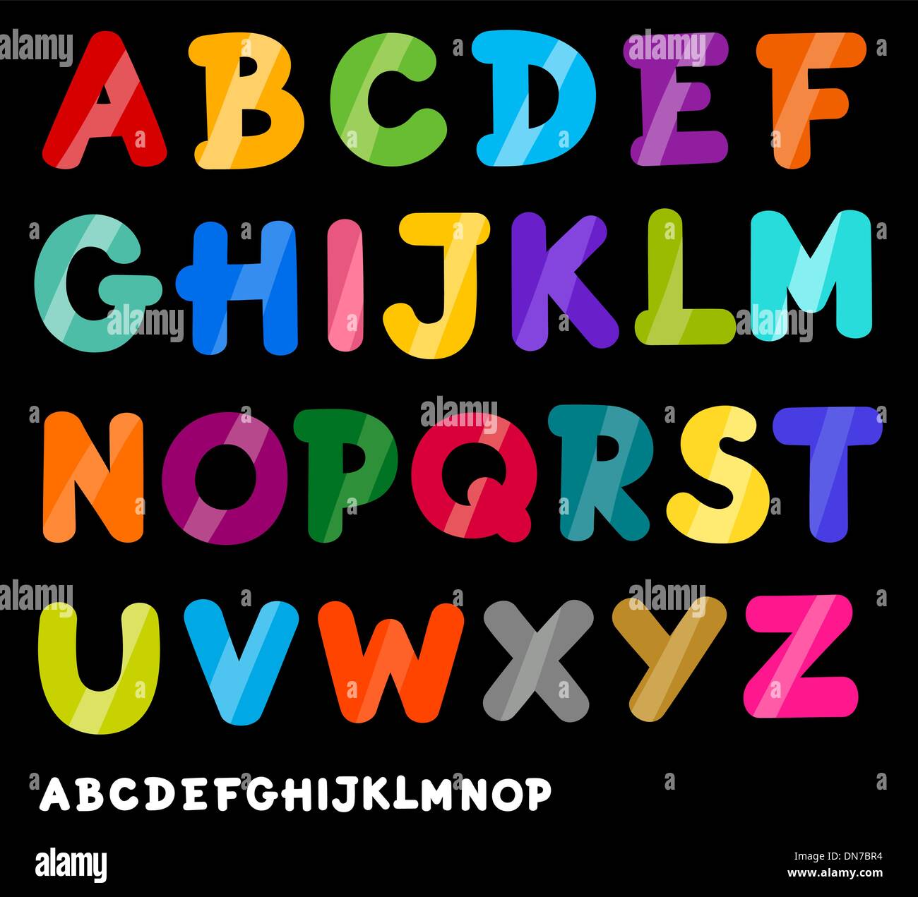 Großbuchstaben-Alphabet Cartoon illustration Stock Vektor