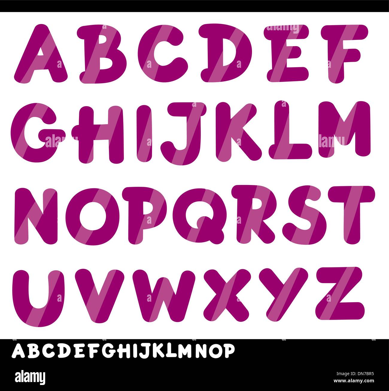 Großbuchstaben-Alphabet Cartoon illustration Stock Vektor