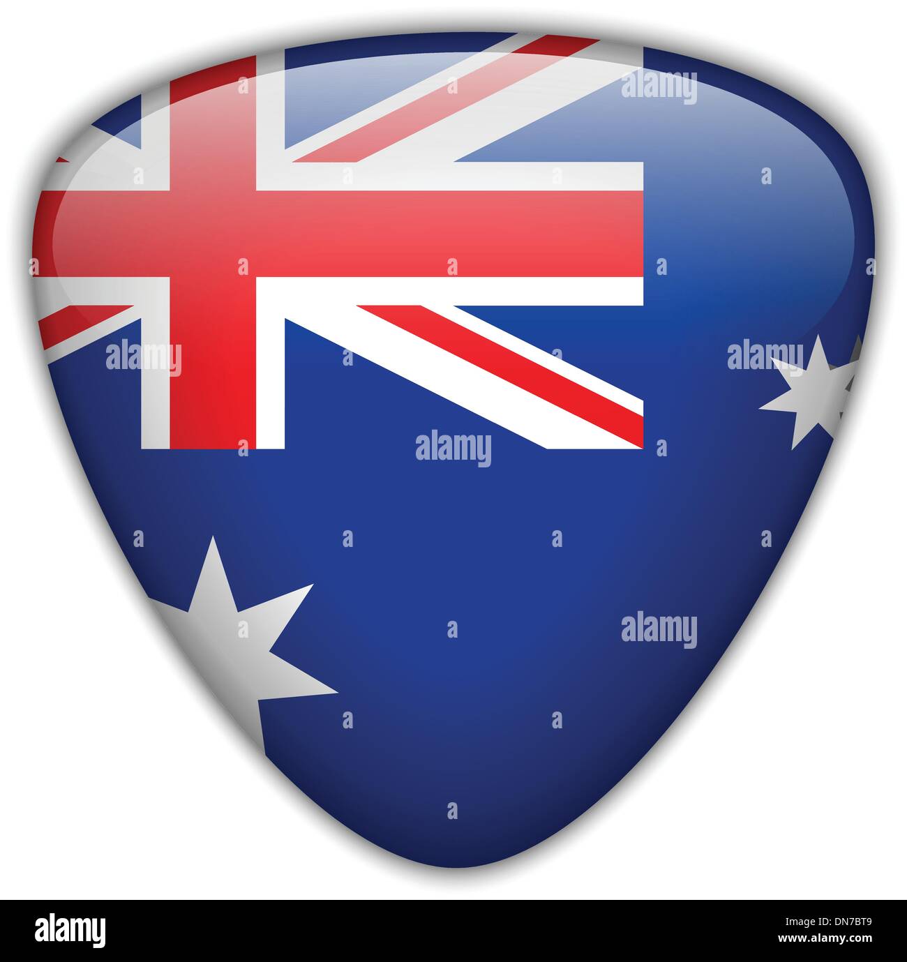 Australien Flagge glänzend drücken Stock Vektor