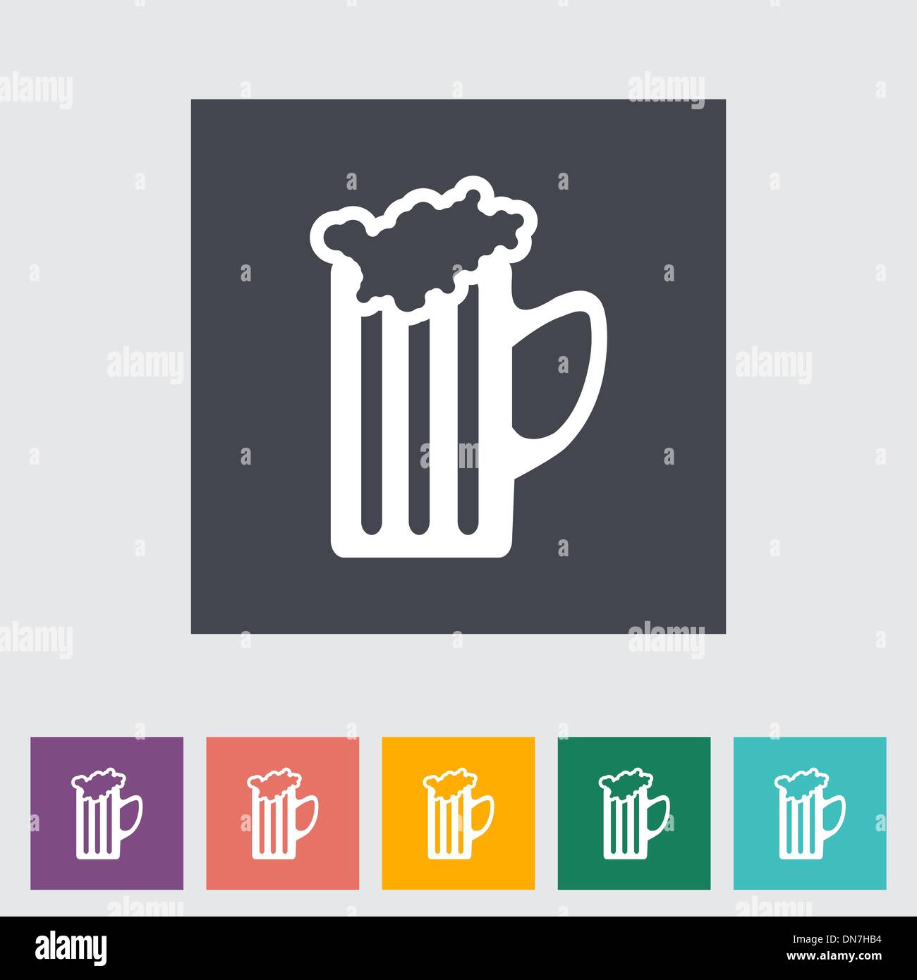 Bier-flach-Symbol Stock Vektor