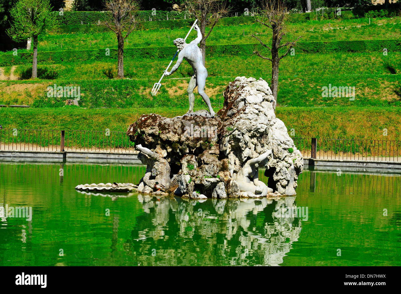 Detail der Boboli-Gärten in Florenz, Italien Stockfoto