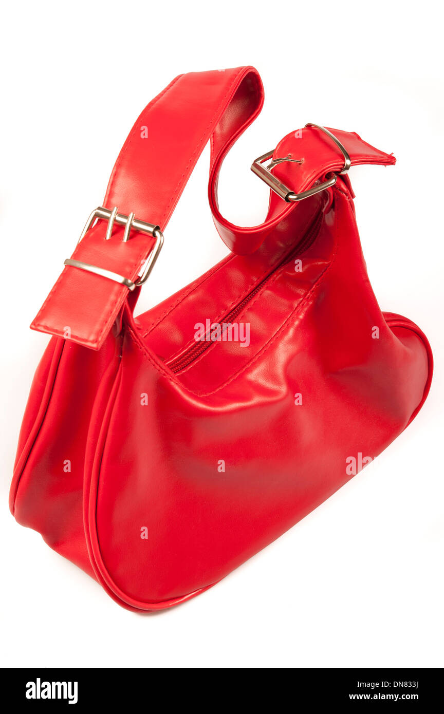 Red Mode Geldbeutel isoliert Stockfoto