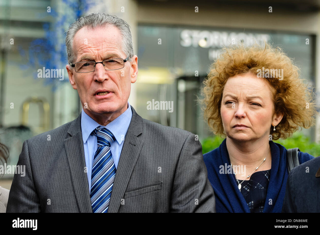 Belfast, Nordirland. Erreichen Sie 20. Dezember 2013 - Sinn Fein, unter der Leitung von Gerry Kelly, die Haass Gespräche über Nordirland Themen für die Zukunft. Bildnachweis: Stephen Barnes/Alamy Live-Nachrichten Stockfoto