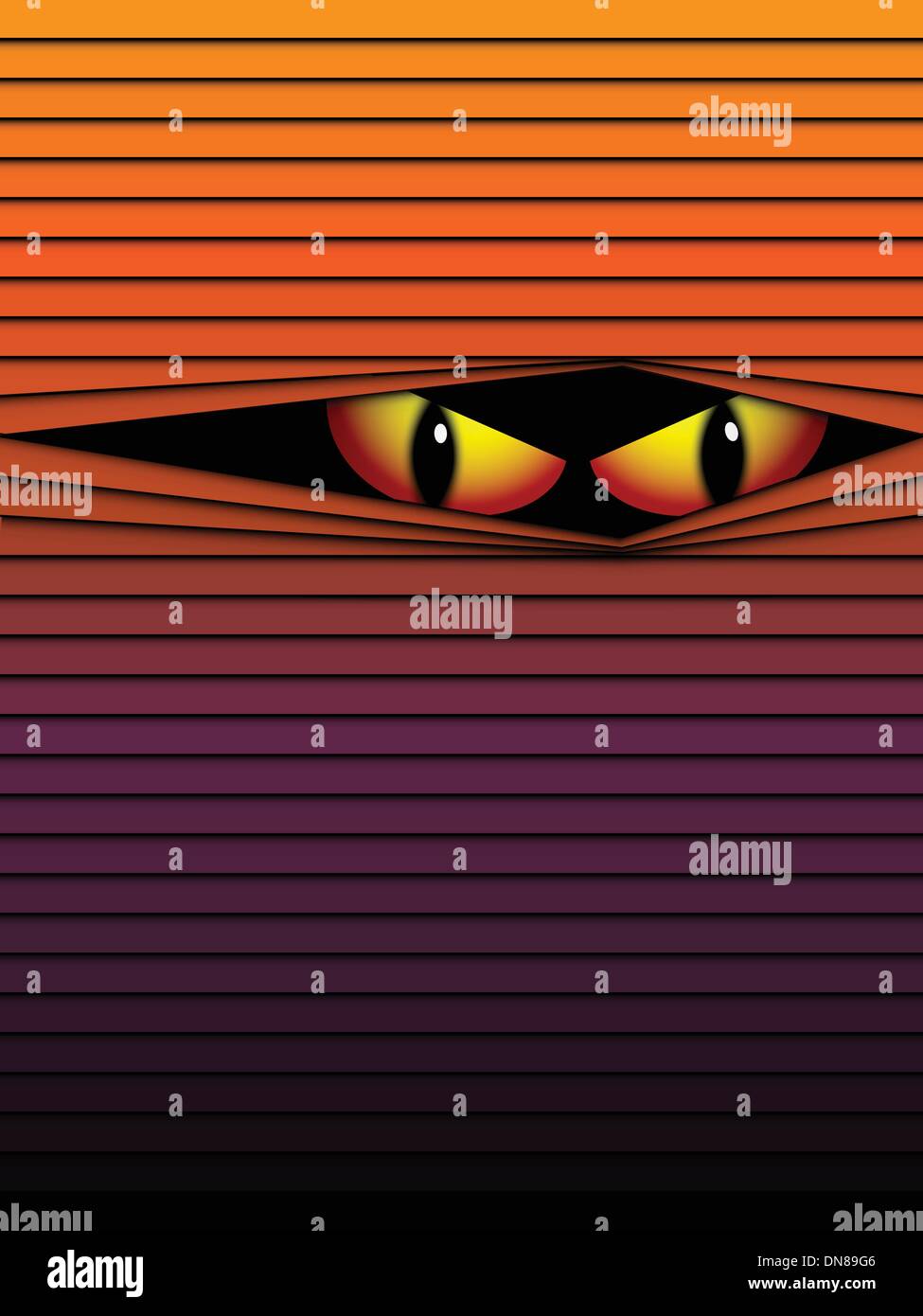 Scary Halloween Hintergrund Augen Orange Vektor Stock Vektor